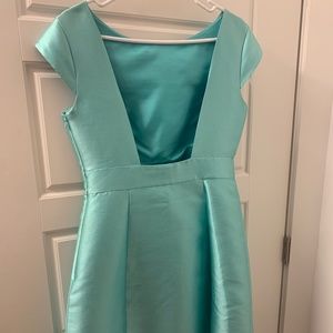 Kate Spade size 8 formal prom robin’s egg blue backless mini short dress A-line